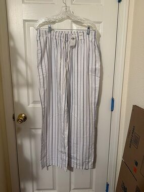 Blue Striped Pants